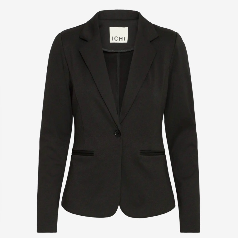 NWT ICHI Kate Women's Black Denim Blazer - small - $150 MSRP